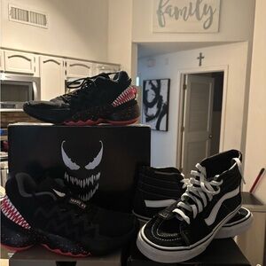 Black and White High-Top Sneakers